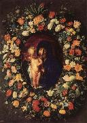 Jacob Jordaens Madonna and  Child Wreathed wih Flowers Sweden oil painting reproduction